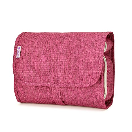 Mardingtop Travel Toiletry Kit, Organizer Cosmetic Bag，9.5 x2 x7.5 inch-5929 (Pink)