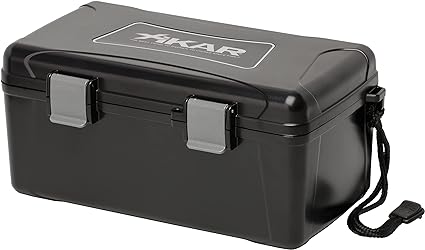 Xikar Cigar Travel Carrying Case, Holds 15 Cigars, Includes Humidifier, Watertight, Crushproof, Model 215Xi, Black