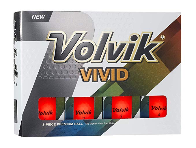 Volvik Vivid Matte Finished Colored Golf Balls (One Dozen)