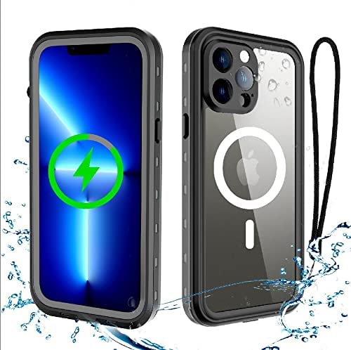 iPhone 13 Pro Max Waterproof Case MagSafe Compatible 6.7 inch 2021 Mag Safe Magnetic Magnet iPhone 13 Pro Max Case Shockproof Full Protection with Built in Screen Protector (Clear)
