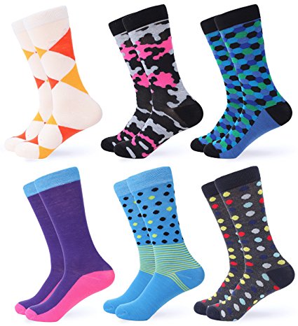 Gallery Seven Mens Dress Socks - Funky Colorful Socks for Men