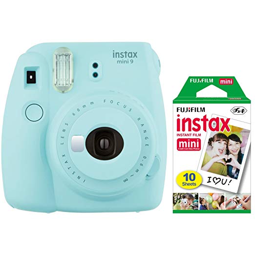 Fujifilm Instax Mini 9 Instant Film Camera & Film Pack (Ice Blue)