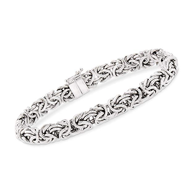 Ross-Simons Sterling Silver Byzantine Bracelet with Magnetic Clasp