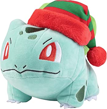 Pokémon 8" Holiday Christmas Bulbasaur Plush Stuffed Animal Toy - Officially Licensed - Age 2