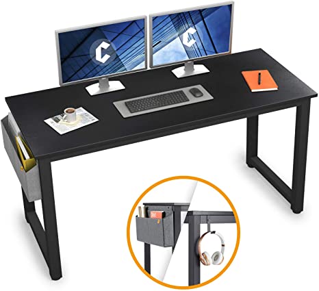 Cubiker Computer Desk 63" Modern Sturdy Office Desk Large Writing Study Table for Home Office with Extra Strong Legs, Black