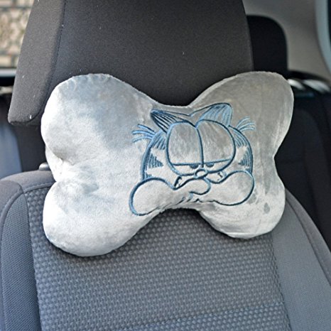 Tianmei 2PCS JFM Cartoon Styling Car Headrest Protect Neck Pillow Cartoon Travel Rest Pillow Cushion Pad (JFM - Gray Color 1 Pair)