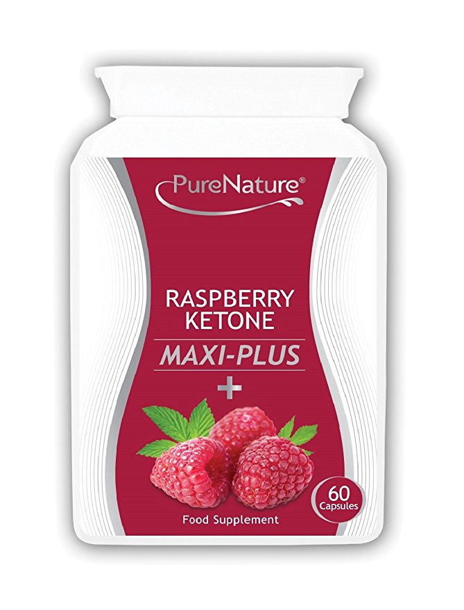 Raspberry Ketone Maxi-Plus 8000mg Daily   9 Additional Diet & Slimming Ingredients to Boost Weight Loss, Acai Berry, African Mango, Green Tea, L Carnitine, Grapefruit Extract, Resveratrol, Kelp, Apple Cider Vinegar & Caffeine-Anhydrous, Made in the UK for PureNature – 60 Capsules Suitable for Vegetarians FREE UK DELIVERY
