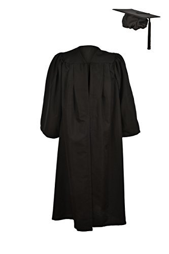 Ashington Gowns Graduation Gown and Cap, Affordable Pleated Graduation Gown And Elasticated Mortarboard Graduation Cap