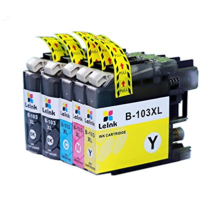 103XL Printer Ink 5 Pack Compatible with Brother DCP J152W MFC J450DW J470DW J475DW J650DW J870DW J875DW Printer