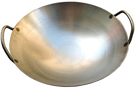 Carbon Steel Round Bottom Wok w/ 2 Loop Handles, USA Made (16 inch)