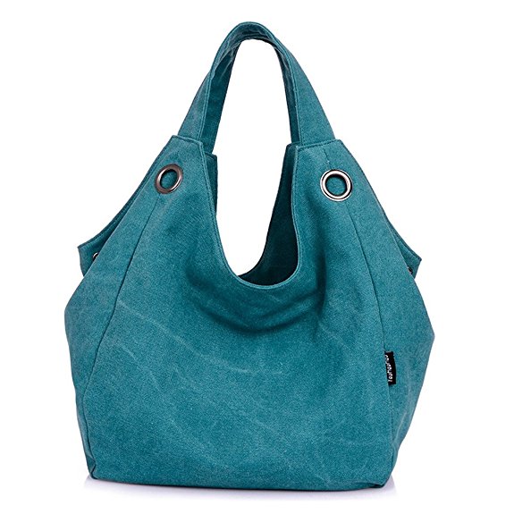TianHengYi Women's Big Capacity Canvas Double Top Handle Tote Handbag Vintage Hobo Shoulder Bag Shopper