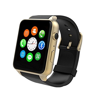 Naladoo GT88 NFC Life Waterproof Smart Watch Heart Rate Monitor Wrist Watch (Gold)