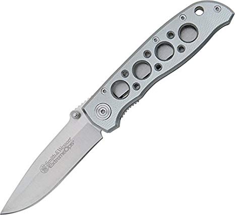 Smith & Wesson Extreme Ops CK105H Liner Lock Folding Knife Drop Point Blade Aluminum Handle