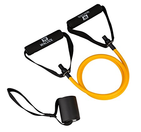 WACOOL Resistance Bands - 12 Piece Set Includes Exercise Tubes, Door Anchor, Foam Handles, Ankle Straps, Carry Bag - Weights Exercise, Fitness Workout, P90X - Stackable Up to 105 lbs