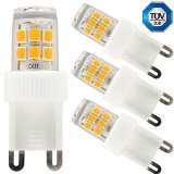 3-Pack 110V 25W G9 LED Bulb 30W Equivalent 2700K Warm White LED G9 Light Bulb w Ceramic Base and PC Lens - 260lm 360 Degree Omni-directional G9 Bulb for Ceiling Fans Desk Lamps Chandeliers Sconces and Other Indoor Decorative Lighting