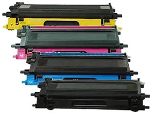 4-Pack Compatible Brother TN-115 Toner Cartridges (1 Black,1 Cyan,1 Magenta,1 Yellow) for use with Brother MFC 9440CN 9450CDN 9840CDW / HL 4040CDN 4040CN 4070CDW / DCP 9040CN 9045CDN Printer