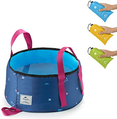 Naturehike Collapsible Water Bucket - Food-Grade Compact Folding Wash Basin - 0.25lbs Ultralight 15/18L Large Size with Carrying Bag for Indoor Outdoor Cooking Picnic Camping Hiking Fishing Traveling