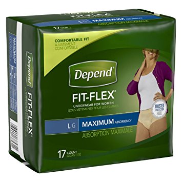 Depend Underwear for Women, Maximum, Large, Pack/17