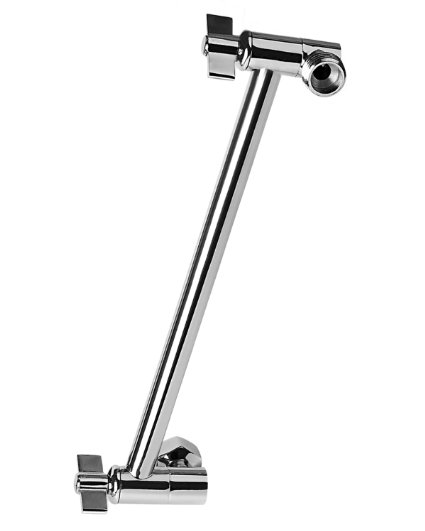 Shower Arm Fivanus Universal Showering Components 11quotTotal Length Adjustable Height Shower Head Arm Easy for Any Shower Angles Chrome