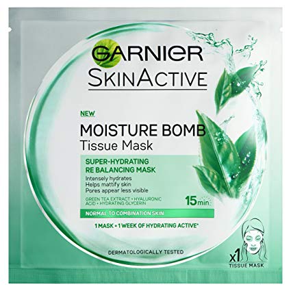 Garnier Moisture Bomb Green Tea Hydrating Face Sheet Mask