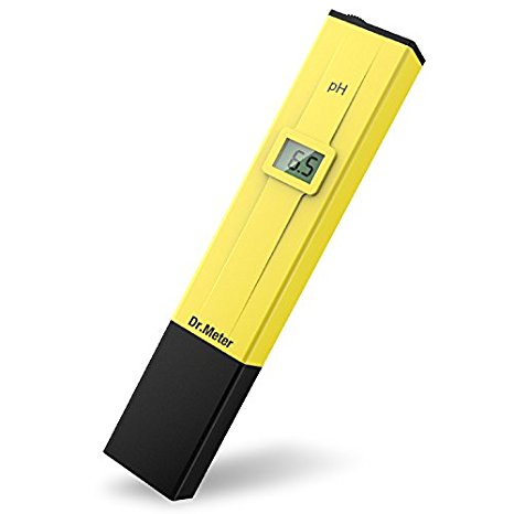 Dr.meter 0.1pH PH002 High Accuracy pH Meter/pH Pen Tester with ATC LCD 0-14 pH Measurement Range