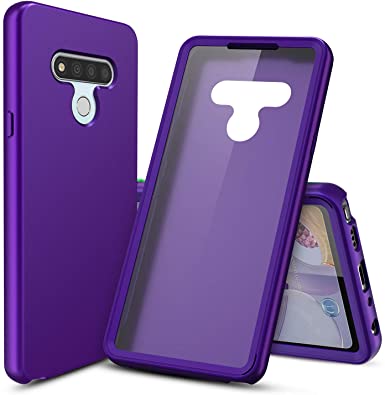 Cbus Wireless Full Body Silicone Case with Built-in Screen Protector for LG Stylo 6 (Purple)
