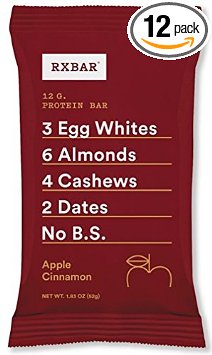 RXBAR Whole Food Protein Bar, Apple Cinnamon, 1.83 Ounce (Pack of 12)