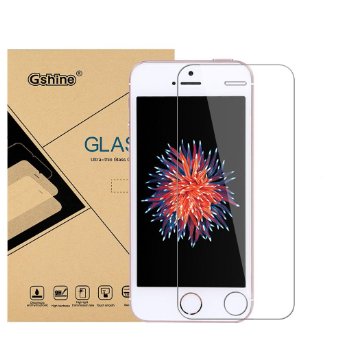 Gshine® iPhone SE Screen Protector, Premium HD Clear Tempered Glass Screen Protector for iPhone SE/ 5S/ 5C/ 5