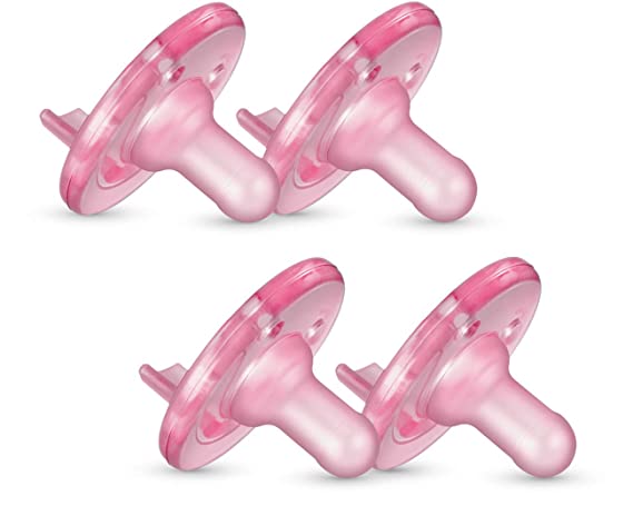 Philips AVENT Soothie Pacifier, 3  Months, Pink/4 Pack, SCF192/47