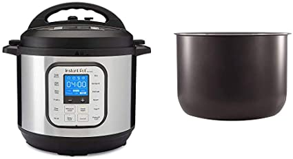 Instant Pot Duo Nova 7-in-1 Electric Pressure Cooker, Sterilizer, Slow Cooker, Rice Cooker, Steamer, Saute, Yogurt Maker and Warmer, 8 Quart, 14 One-Touch Programs & 8 Quart Ceramic Pot