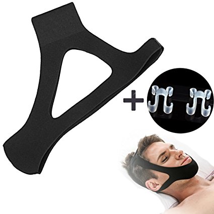 Snoring Solution Stop Snoring Nose Vents Nasal Dilator with Adjustable Anti-Snore Sleep Chin Strap Snoring Stopper Anti Snoring Device