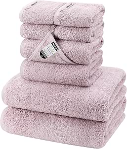 SEMAXE Towel Set, 2 Bath Towels 2 Hand Towels 4 Washcloths, 100% Cotton Bathroom Towels with Hanging Loops and Smart Tags, Hotel Spa Quality Absorbent Towels, 8 Piece Towels, Purplish Red