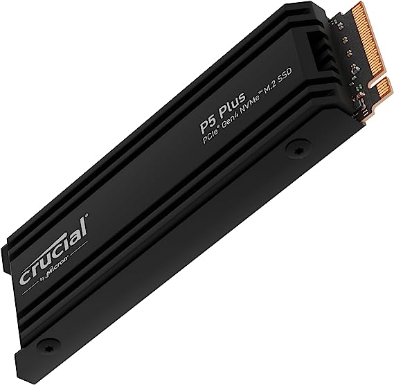 Crucial P5 Plus 2TB Gen4 NVMe M.2 SSD Internal Gaming SSD with Heatsink, Compatible with Playstation 5 (PS5) - up to 6600MB/s - CT2000P5PSSD5