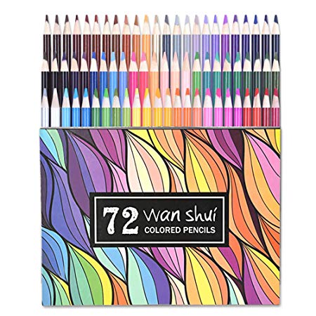72 Colored Pencils - Professional Grade 72 Vibrant Color Pre-sharpened Colored Pencil Set for Drawing, Sketching, Adult Coloring Book