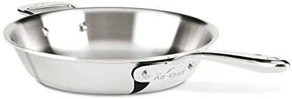 All-Clad SD75710 D7 18/10 Stainless Steel 7-Ply Bonded Construction Dishwasher Safe Oven Safe Skillet Fry Pan, 10-Inch, Silver