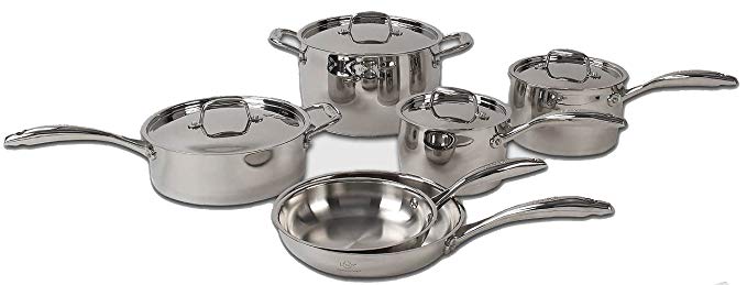 Lenox L-12360 L-12360 Cookware Set, 10 Piece, Stainless Steel