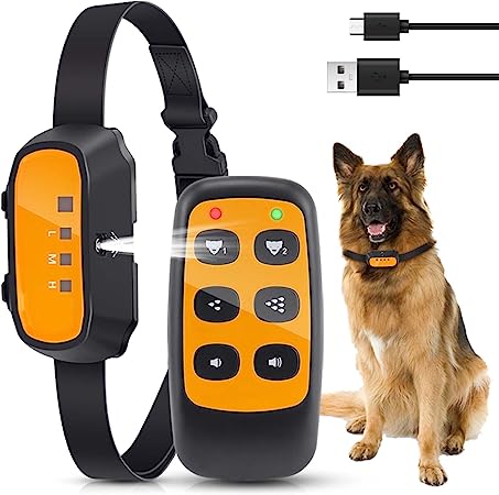 Citronella Bark Collar with Remote, Spray Bark Collar with 500FT Control Range, Automatic Rechargeable Anti Barking Collar with 3 Sensitivities, 100% Safe No Shocking Stop Barking Device for All Dog