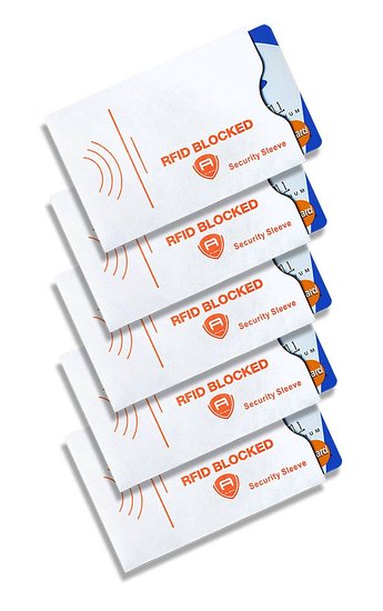 Alban Credit Card Protector Tyvek Sleeve with RFID Blocking 5 Pack