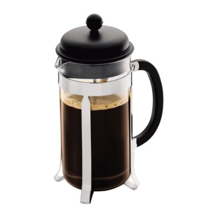 Bodum CAFFETTIERA Coffee Maker (French Press System, Permanent Filter, 1.0 L/34 oz, 8 Cup) - Black