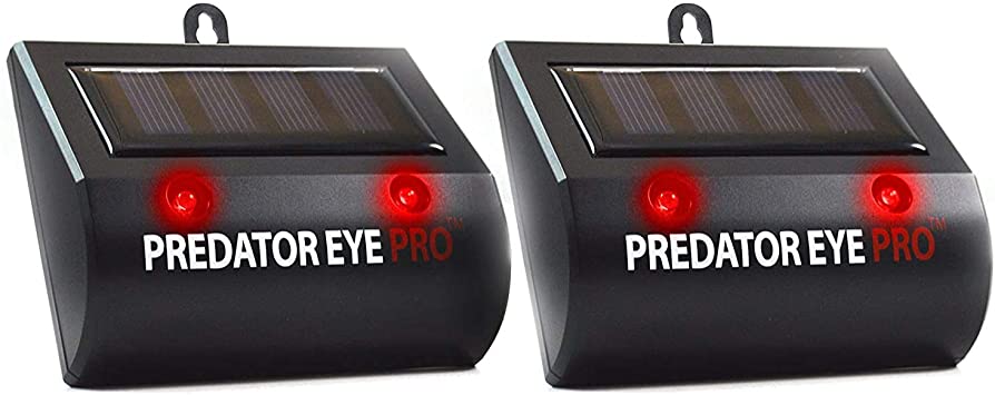 Aspectek Solar Powered Animal Repeller [2 Pack], Animal Repellent with Red Flashing Lights, Waterproof Repellent Farm Garden Yard for Cats Dogs Foxes Birds Skunk