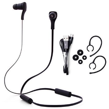 XCSOURCE Black Bluetooth 3.0  EDR Sports Gym In-Ear Stereo Handsfree Wireless Earphones Earbuds Headphones MIC Remote Control For Mobile Phone iPhone 5 5S 4 Nokia Samsung Sony Xperia Z1 Z2 IP119