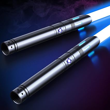 ANASABER Light Saber,Dueling Light Saber 2 Pack, 12Color RGB Lightsabers with Metal Hilt,Replaceable Blade FX Light Sabers for Adults,Kids,Cosplay,Birthday Party Children's Day Gift