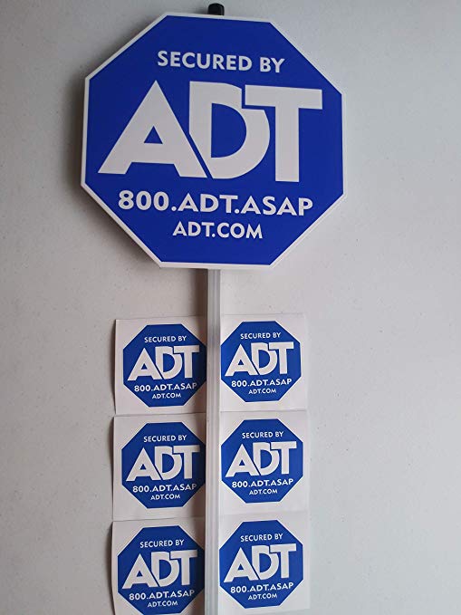 ADT Yard Sign with (6) Window Decals.