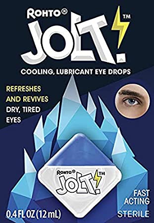 Rohto Jolt Cooling Eye Drops 0.4 fl oz. (Lubricant) (Pack of 1)- relieves and revives dry, tired eyes with its hydrating formula and intense cooling sensation