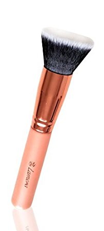 Make Up Brush Foundation Kabuki Flat Top - Perfect For Blending Liquid, Cream or Flawless Powder Cosmetics - Buffing, Stippling, Concealer - Premium Quality Synthetic Dense Bristles!