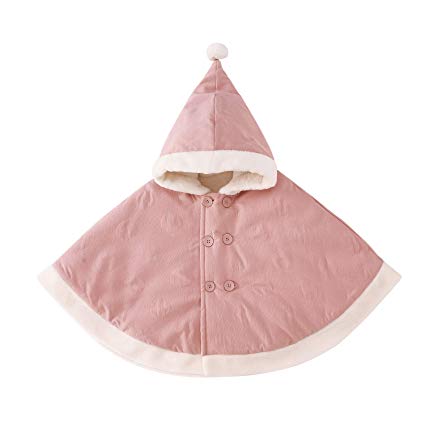 pureborn Baby Girls Boys Hooded Cape Cloak Carseat Poncho Coat Toddler Snowsuit Winter Outfit 0-3 Years