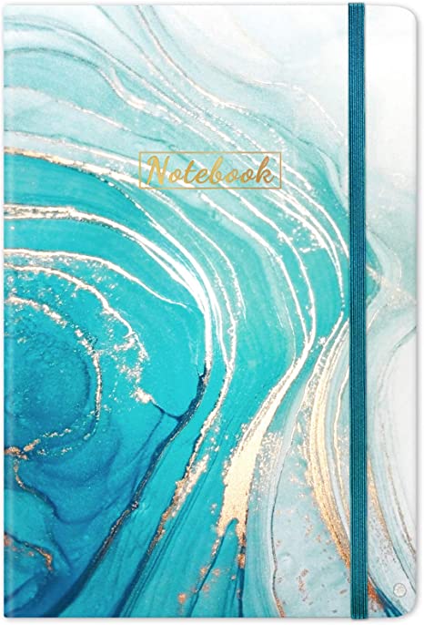 A5 Notebook/Notepad - Lined A5 Notebook Journal with Premium Paper, 5.8" X 8.4", Hardcover, 144 Pages, Back Pocket, Bookmark, Elastic Closure, College Ruled Journal