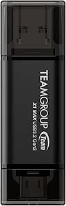 TEAMGROUP X1 MAX 512GB USB 3.2 1000MB/s Gen 2 Type A & Type C (3.1/3.0) OTG Dual Interface USB Flash Drive Data Storage Memory Stick Compatible with Smartphone/Tablet/Laptop/PC/MacBook TX1MAX3512GB01