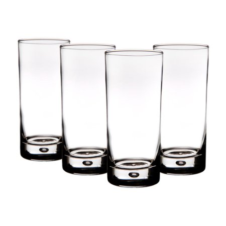 Home Essentials Red Series Bubble 17oz Highball Glass Set of 4