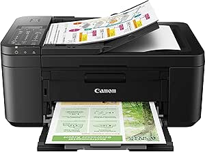 Canon PIXMA TR4720 Wireless Color All-in-One Inkjet Printer for Home Office, Black - Print Copy Scan Fax - 4800 x 1200 dpi, Auto 2-Side Printing, 20-Sheet ADF, Two-line LCD, Tillsiy Printer_Cable